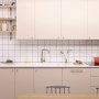 Hackney Home | pink kitchen  | Interior Designers